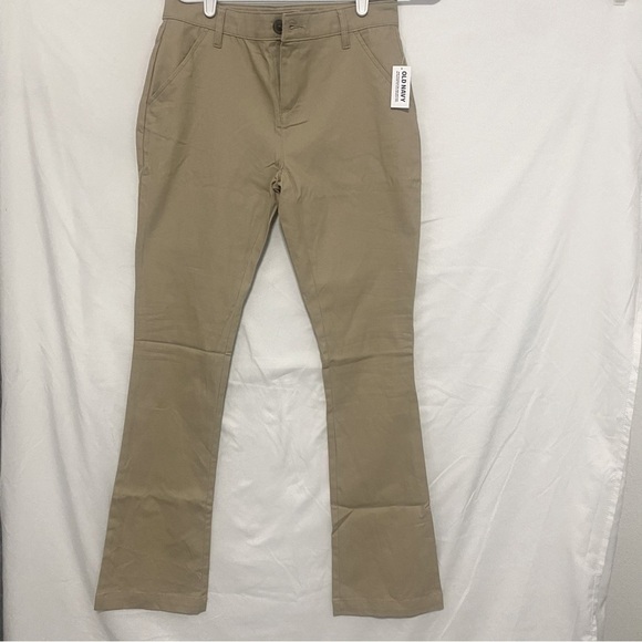 Old Navy Boot-Cut Stretch Khaki’s Size 16 Adjustable Waist NWT School, Everyday - Picture 2 of 9